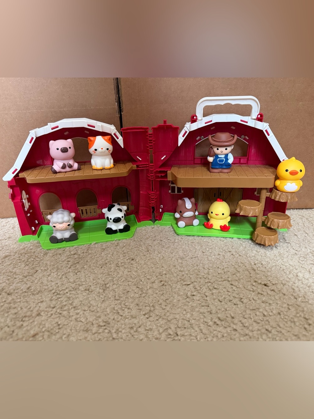 Farm Animals Big Barn Toys for Toddler Montessori